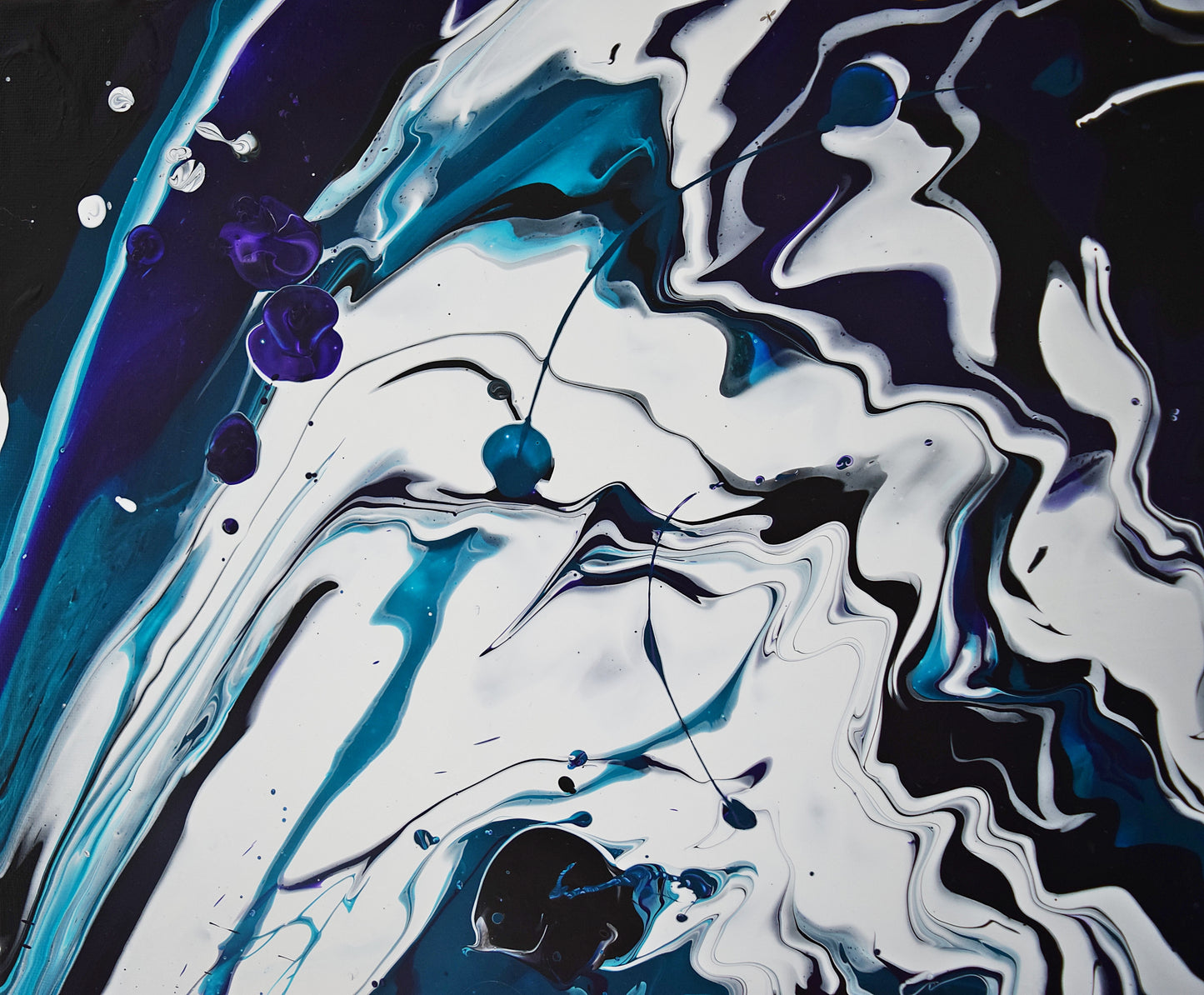 Leinwand Wandbild Acryl Arcylpouring Aryclleinwand "Ocean"