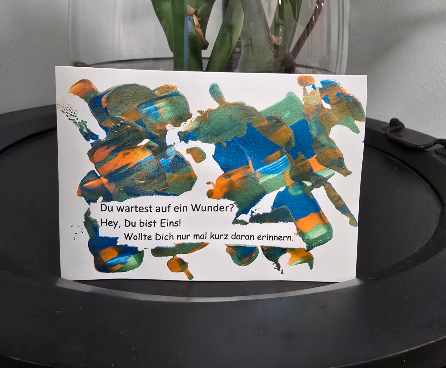 Postkarte Spruchkarte "Du wartest auf ein Wunder?"