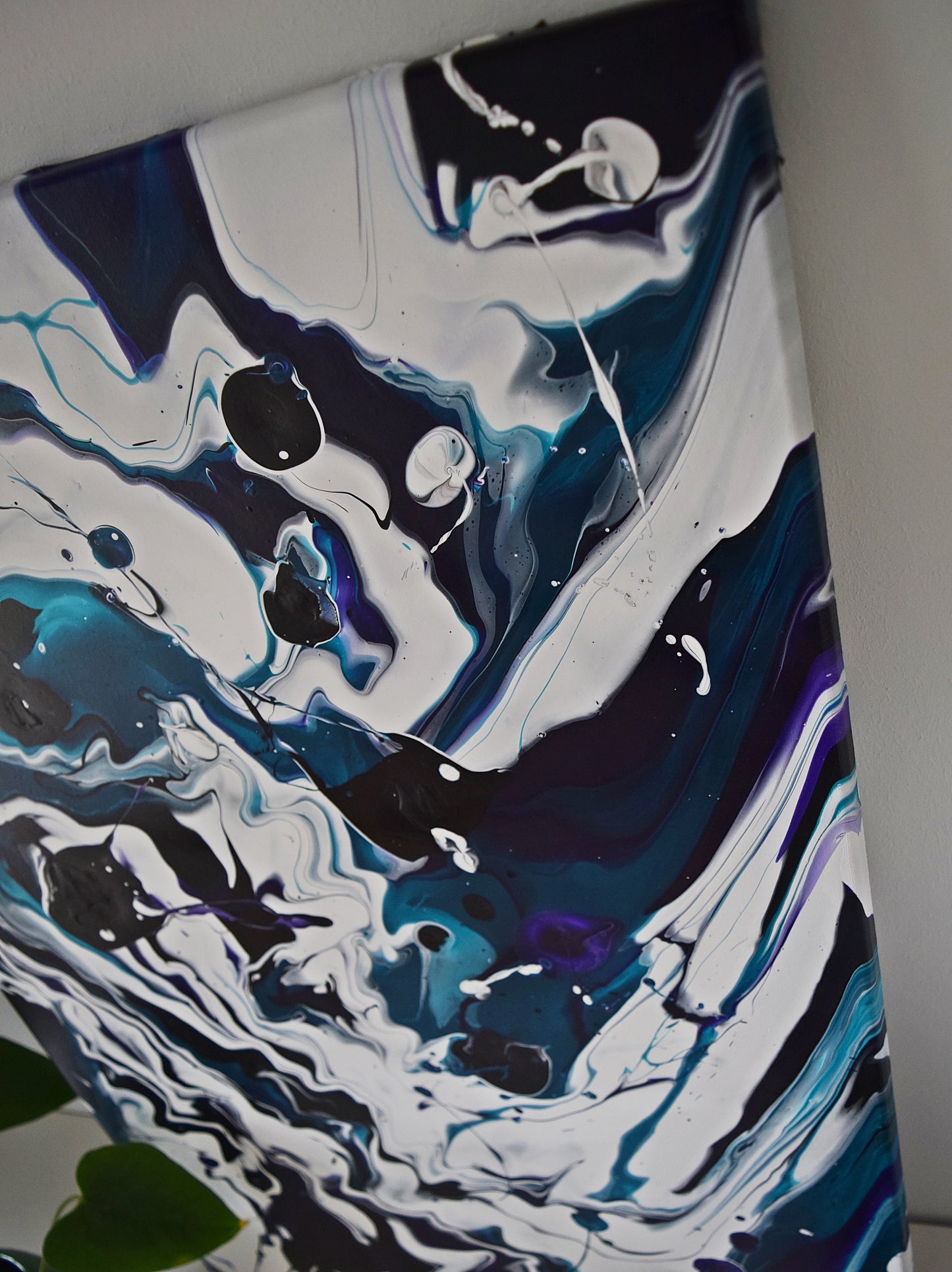 Leinwand Wandbild Acryl Arcylpouring Aryclleinwand "Ocean"