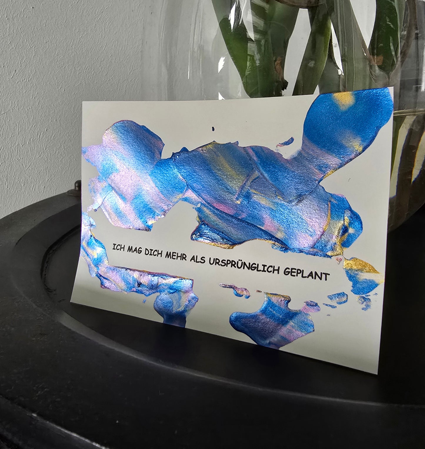 Postkarte Spruchkarte "Ich mag dich mehr als ursprünglich geplant"
