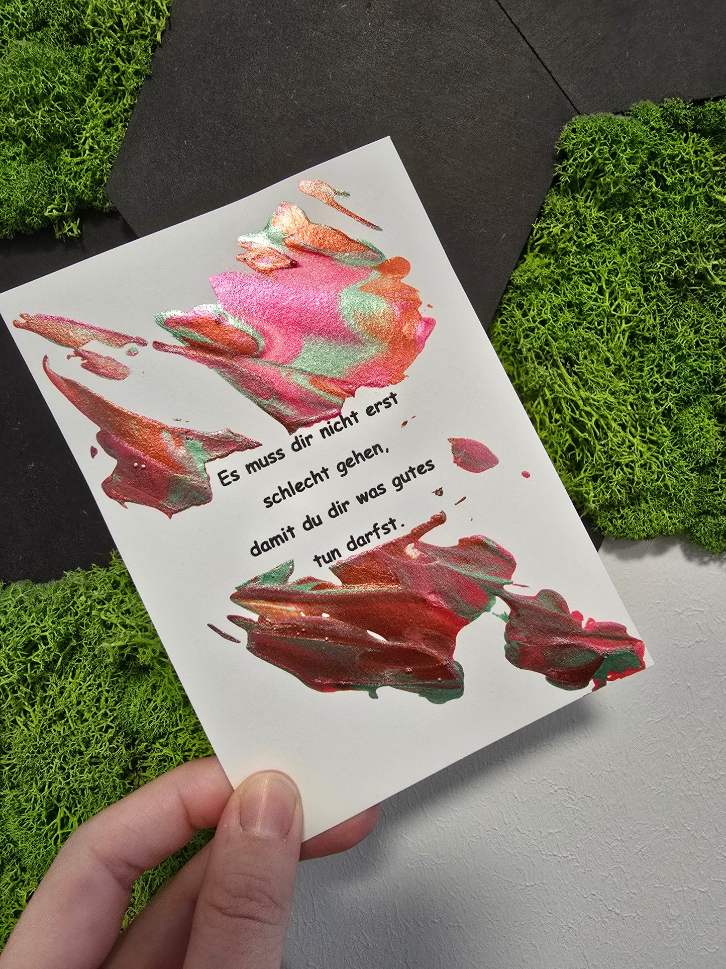 Postkarte Spruchkarte "Es muss dir nicht erst schlecht gehen"