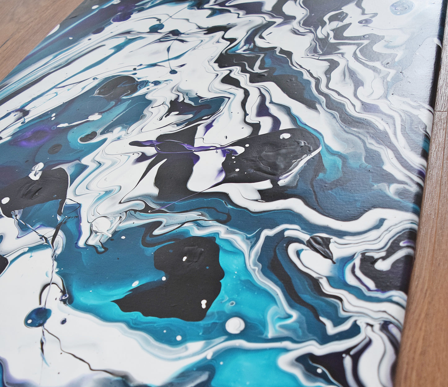 Leinwand Wandbild Acryl Arcylpouring Aryclleinwand "Ocean"