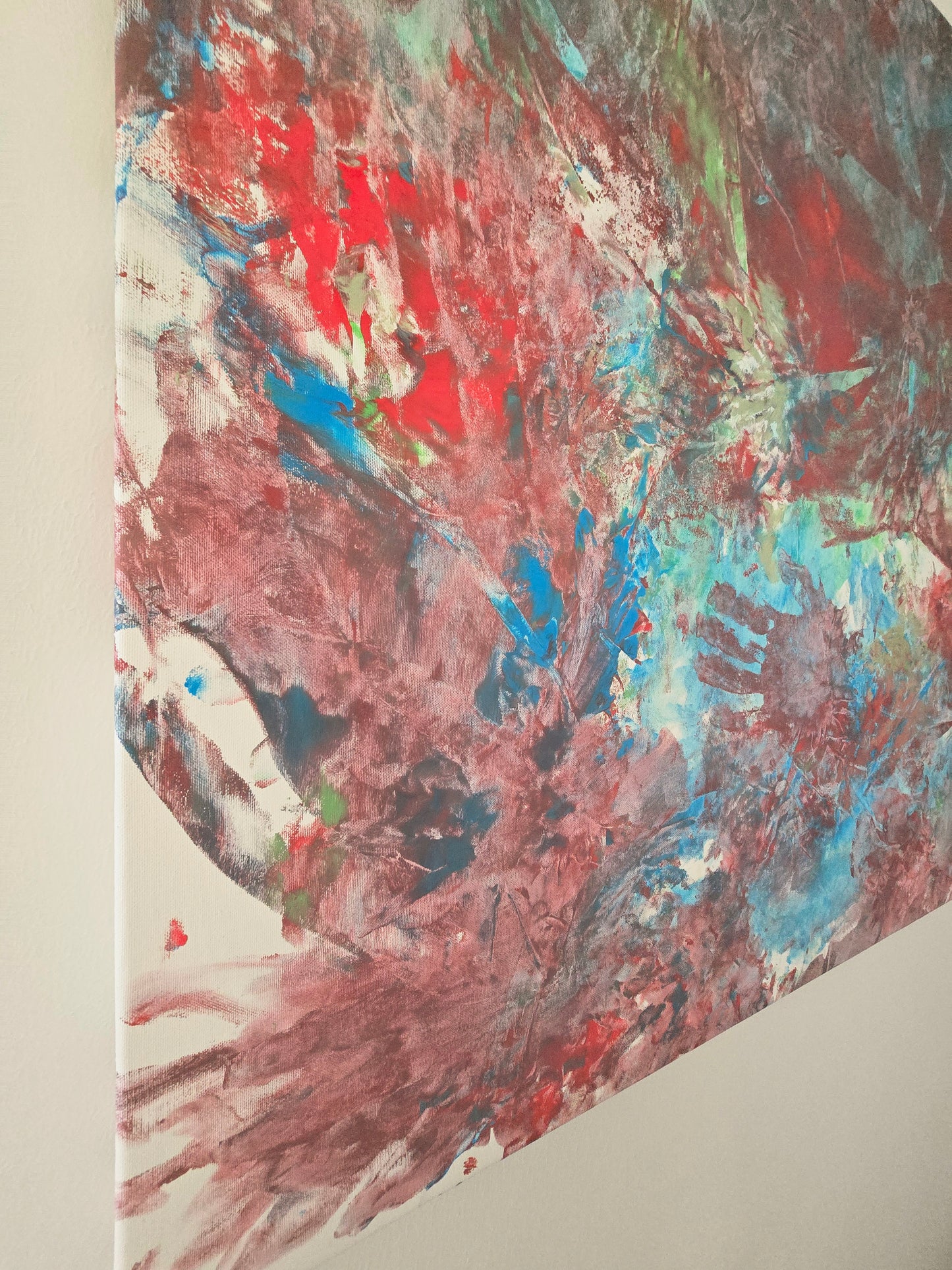 Leinwand Wandbild Acryl Aryclleinwand "love from green to blue to red"