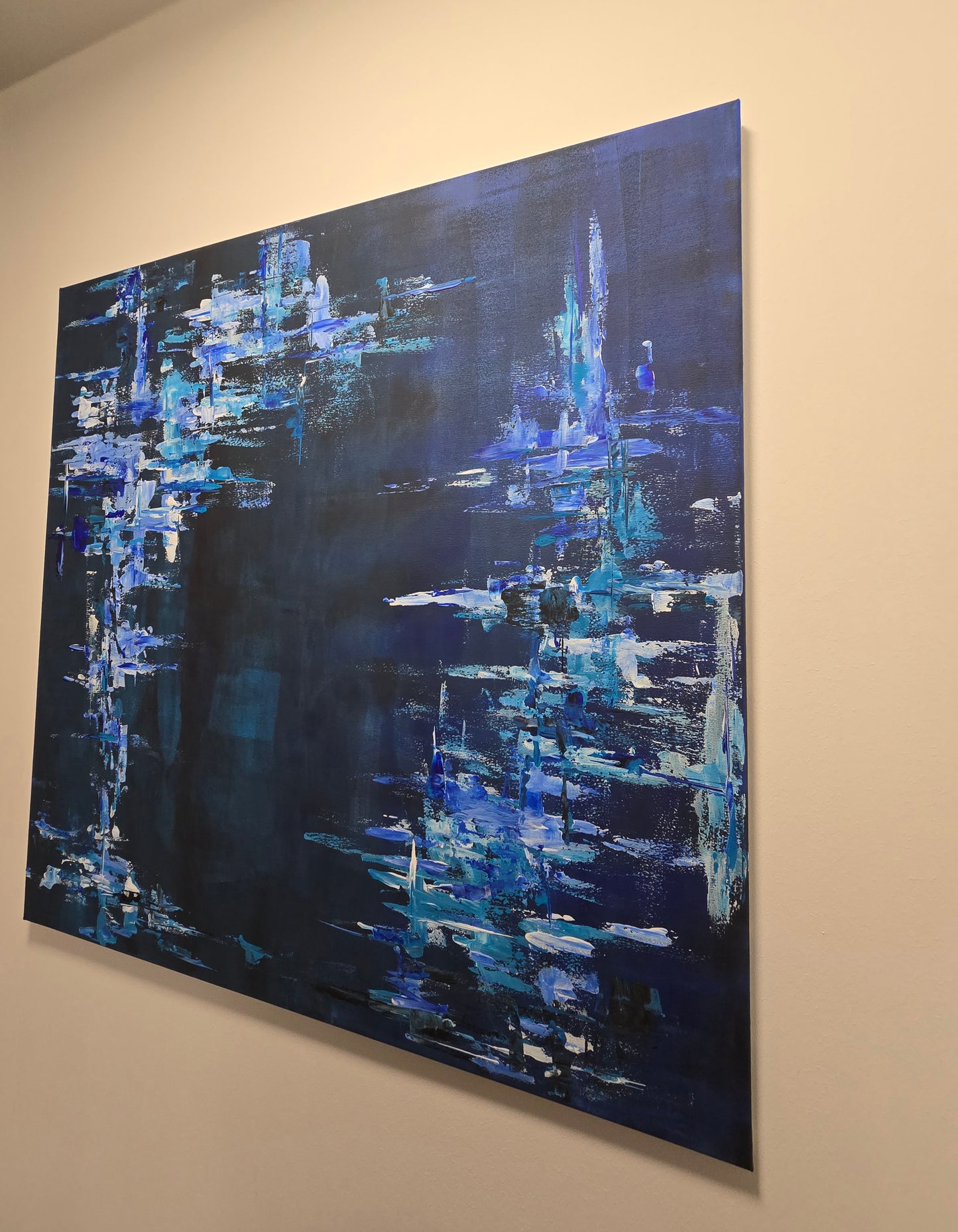 Leinwand Wandbild Acryl Aryclleinwand "blue depth"