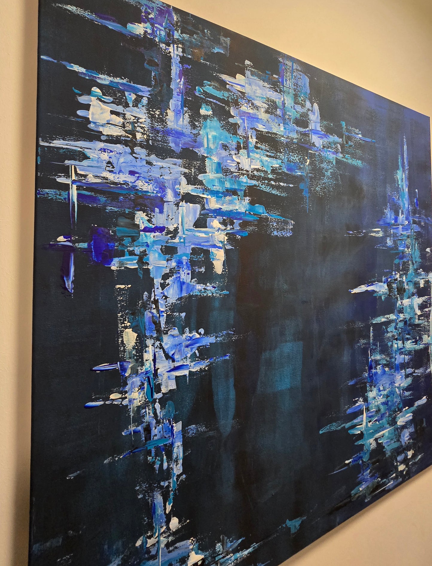 Leinwand Wandbild Acryl Aryclleinwand "blue depth"