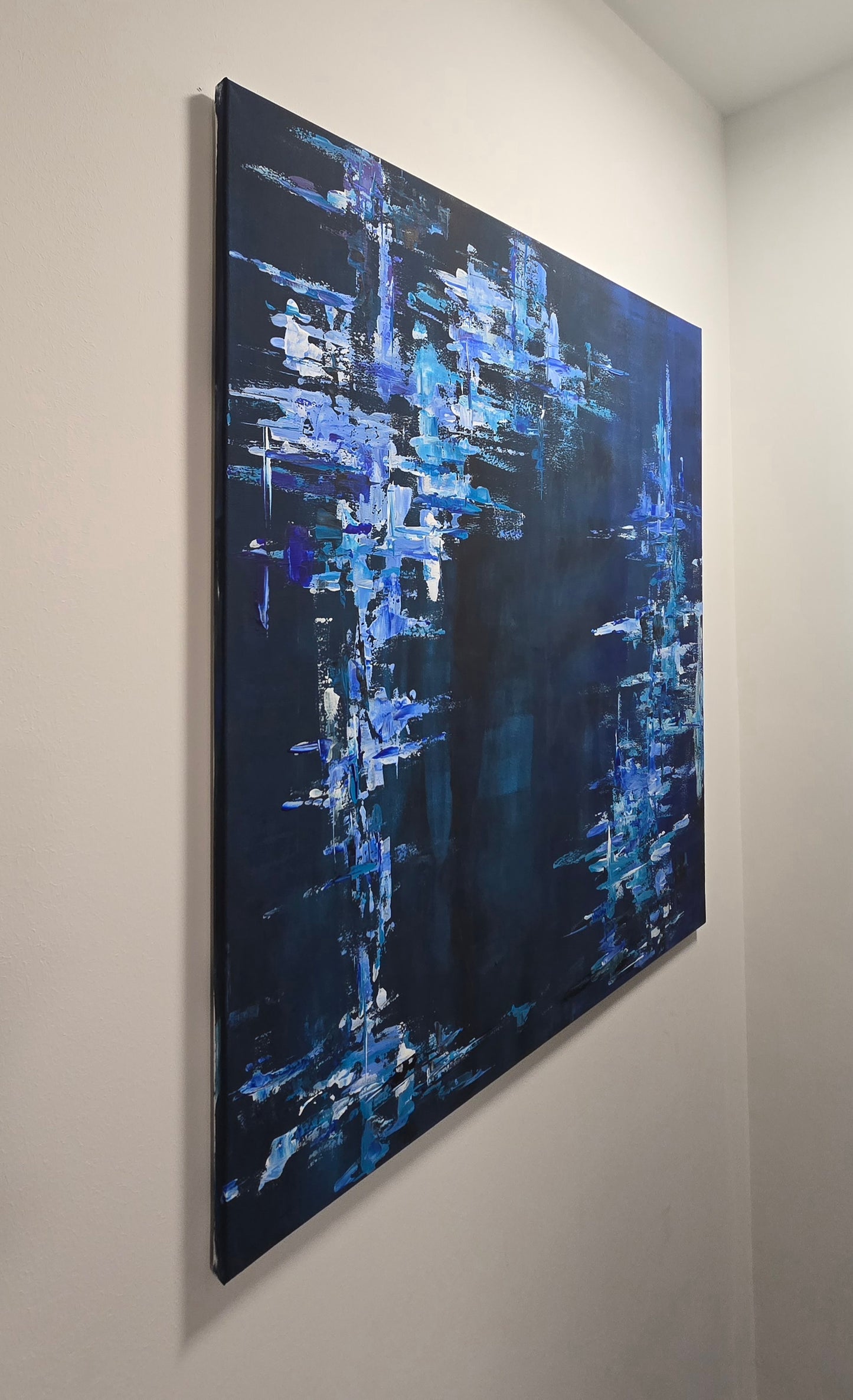 Leinwand Wandbild Acryl Aryclleinwand "blue depth"