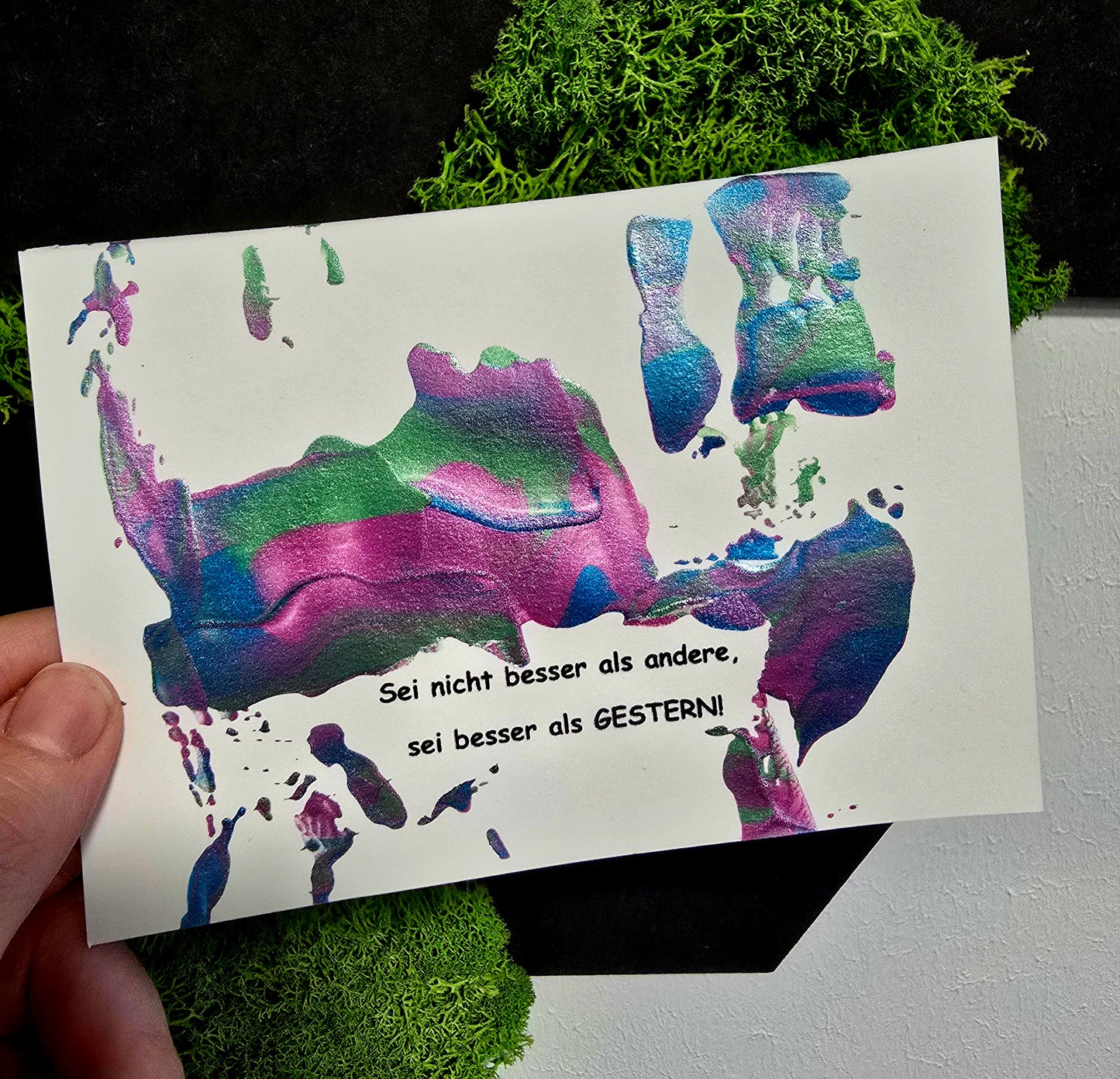 Postkarte Spruchkarte "Sei nicht besser als andere"