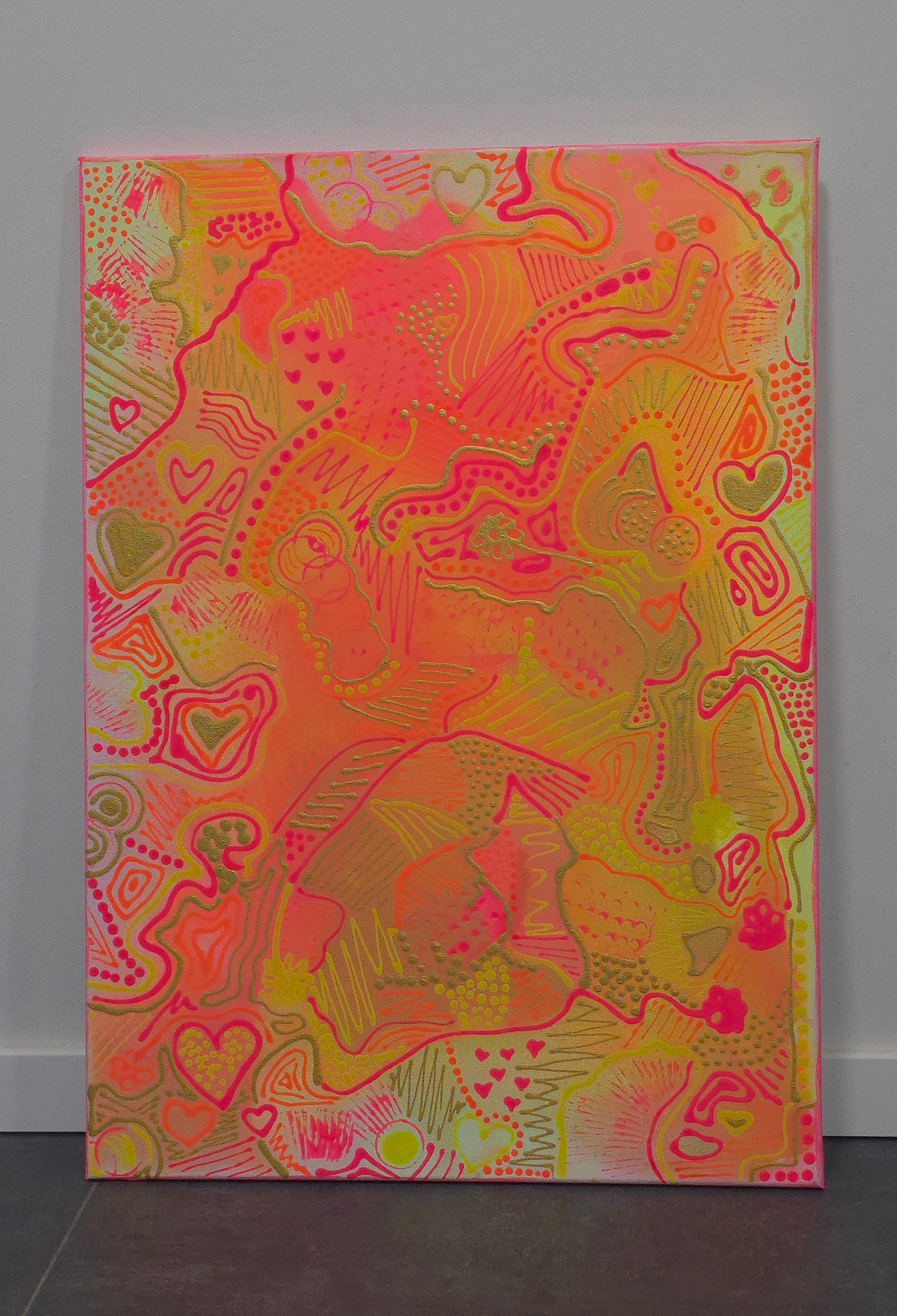 Leinwand Wandbild Acryl Aryclleinwand "Neon Wild Love"