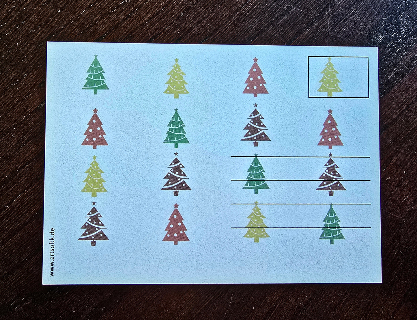 Postkarte Weihnachtskarte "Merry Christmas"