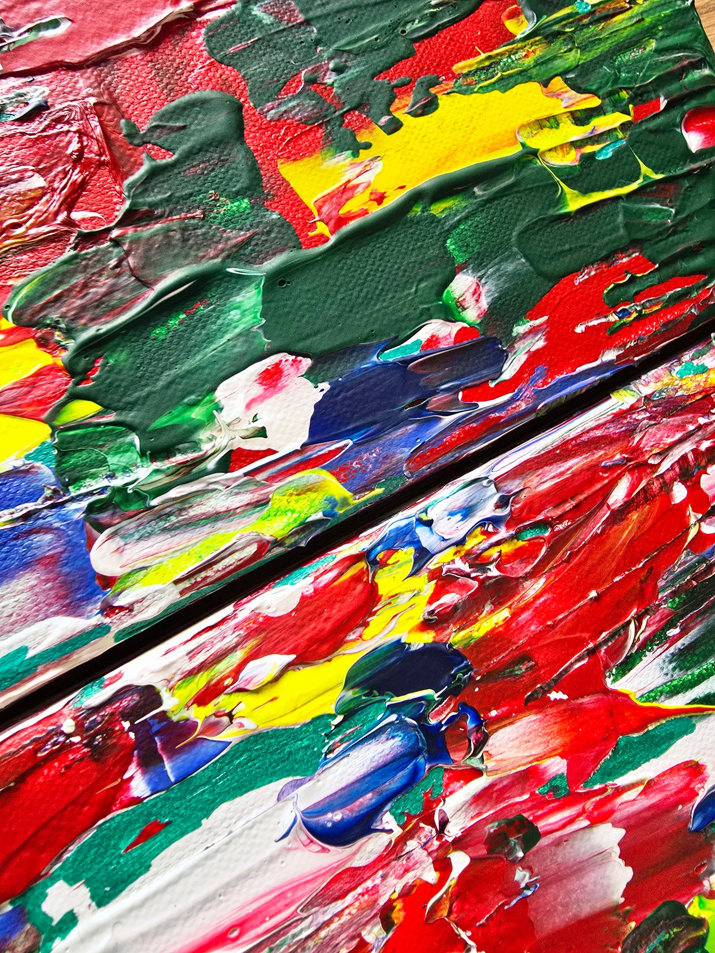 Leinwand Wandbild Acryl Arcylspachteltechnik Aryclleinwand "intensely coloured"