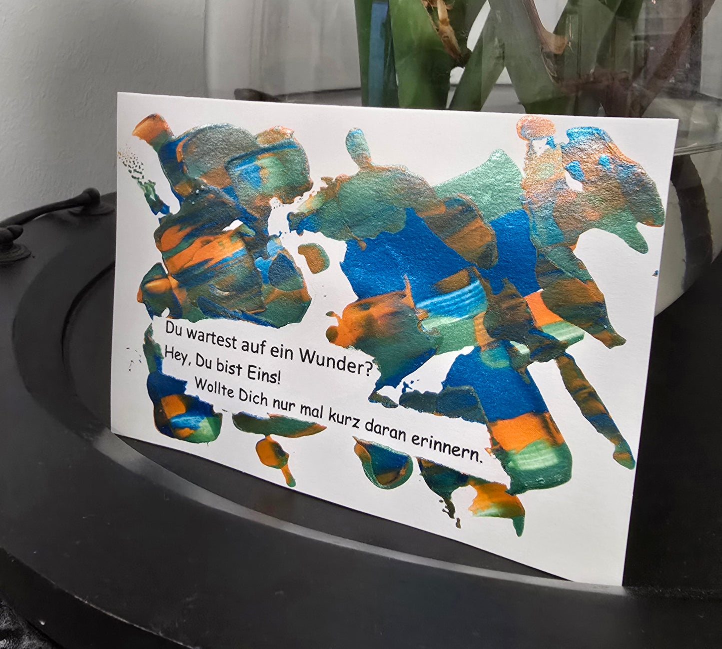 Postkarte Spruchkarte "Du wartest auf ein Wunder?"