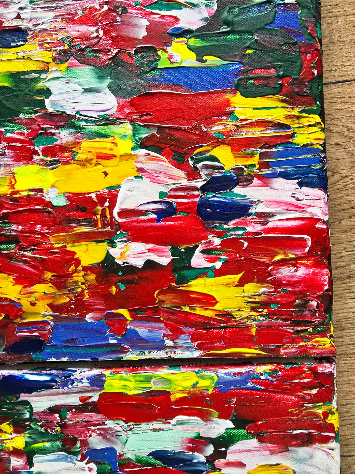 Leinwand Wandbild Acryl Arcylspachteltechnik Aryclleinwand "intensely coloured"