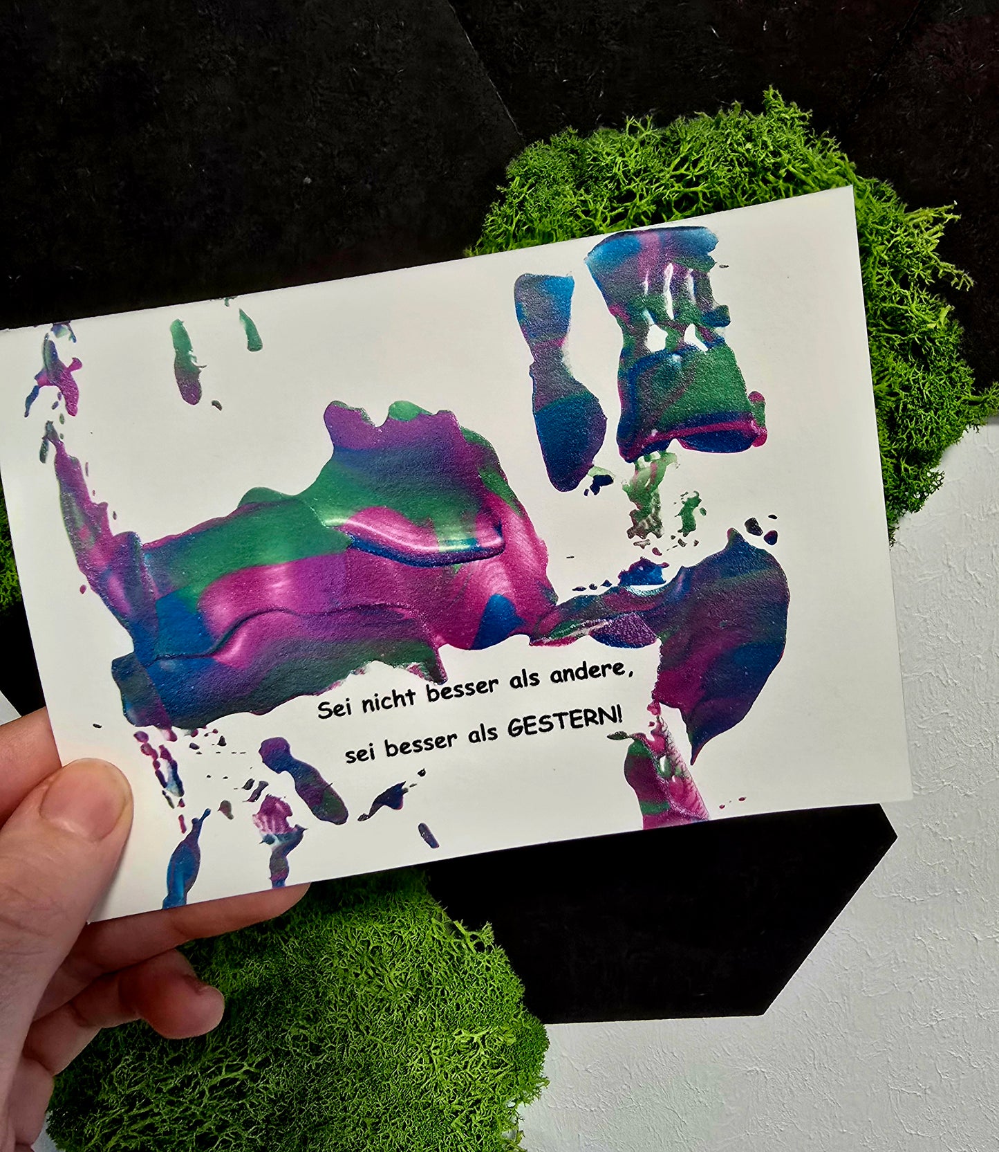 Postkarte Spruchkarte "Sei nicht besser als andere"