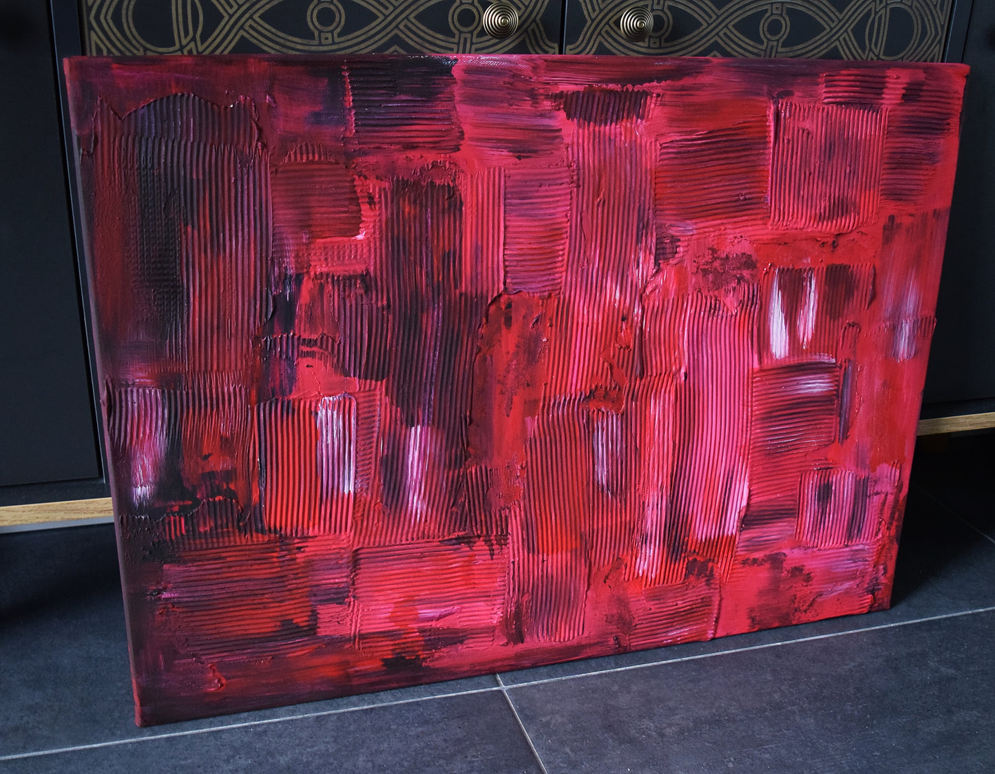 Leinwand Wandbild Acryl Aryclleinwand "broken heart structure"
