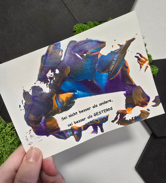 Postkarte Spruchkarte "Sei nicht besser als andere"