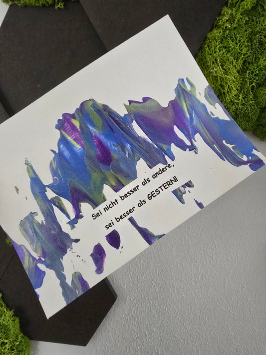 Postkarte Spruchkarte "Sei nicht besser als andere"
