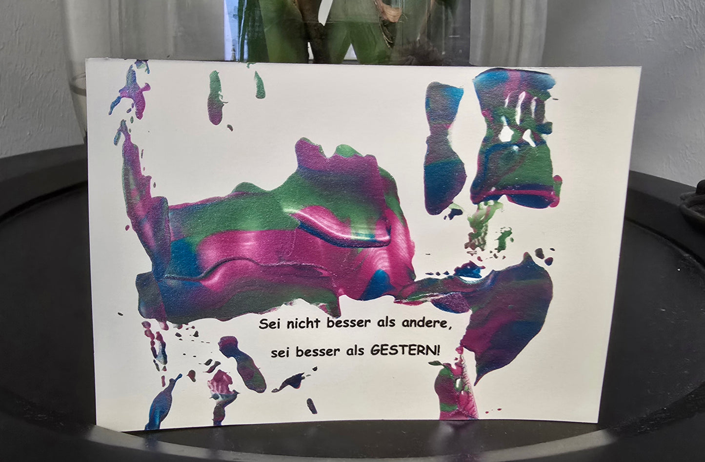 Postkarte Spruchkarte "Sei nicht besser als andere"