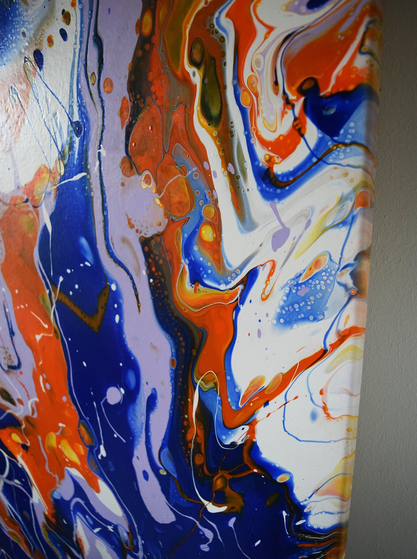 Leinwand Wandbild Acryl Arcylpouring Aryclleinwand "Magical Summer Pansies"