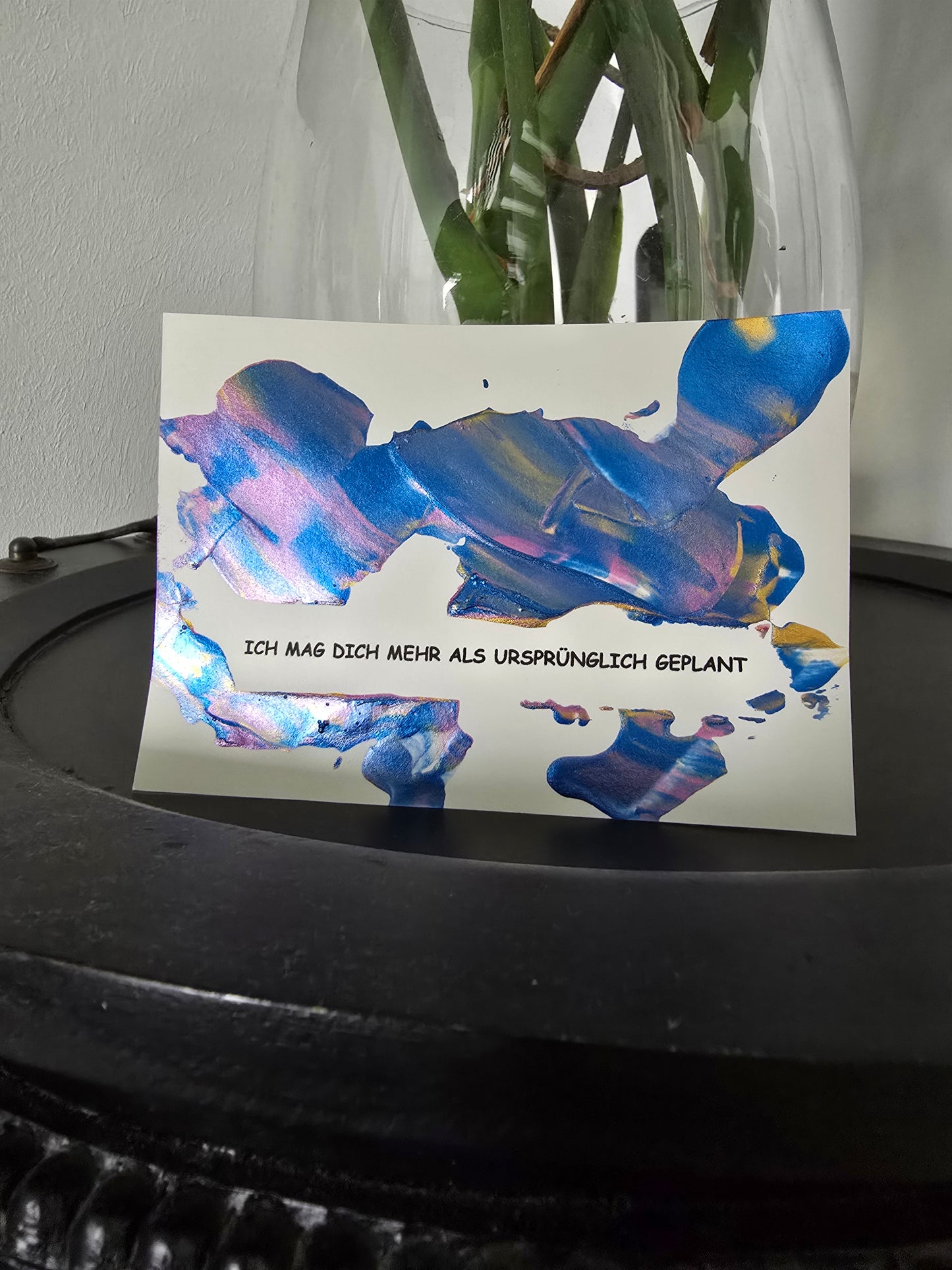 Postkarte Spruchkarte "Ich mag dich mehr als ursprünglich geplant"