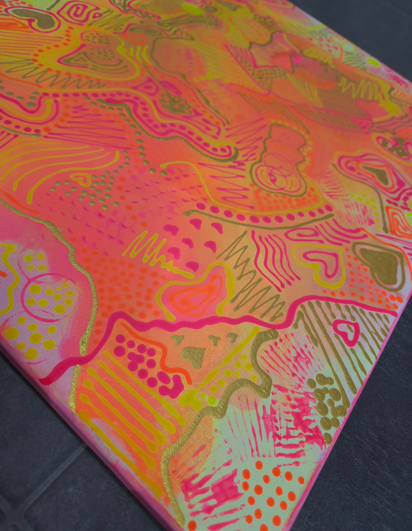 Leinwand Wandbild Acryl Aryclleinwand "Neon Wild Love"