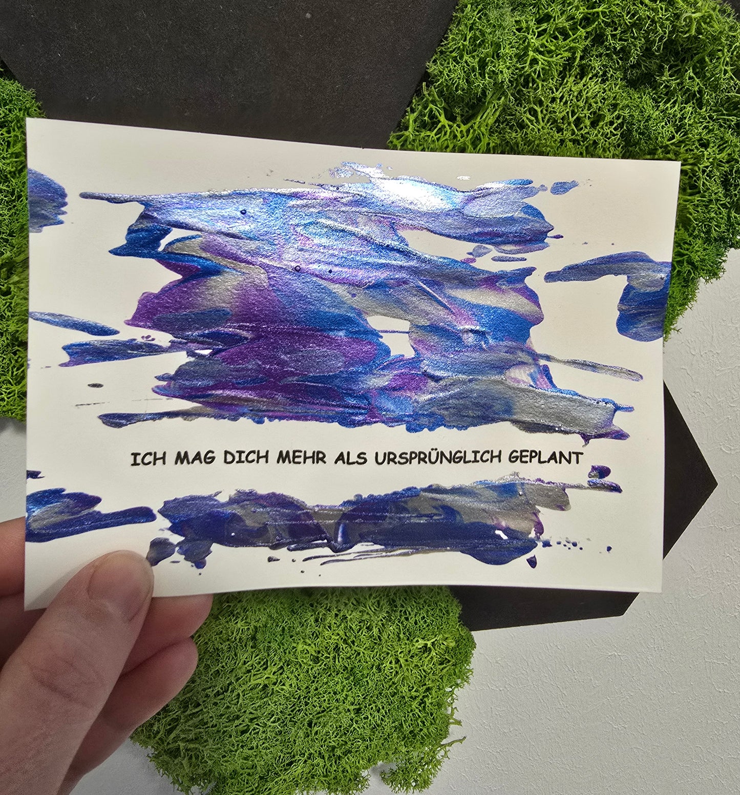 Postkarte Spruchkarte "Ich mag dich mehr als ursprünglich geplant"