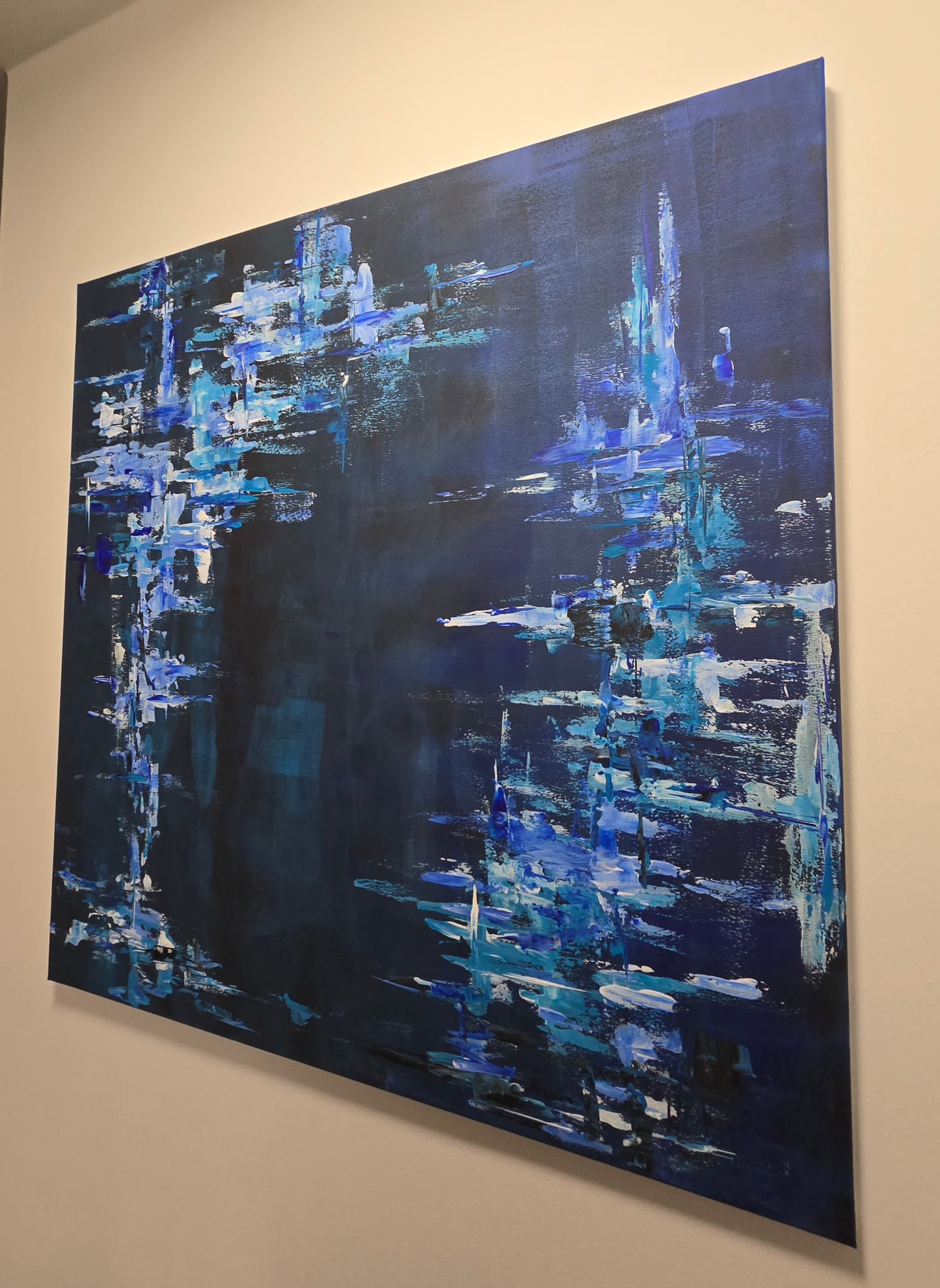 Leinwand Wandbild Acryl Aryclleinwand "blue depth"