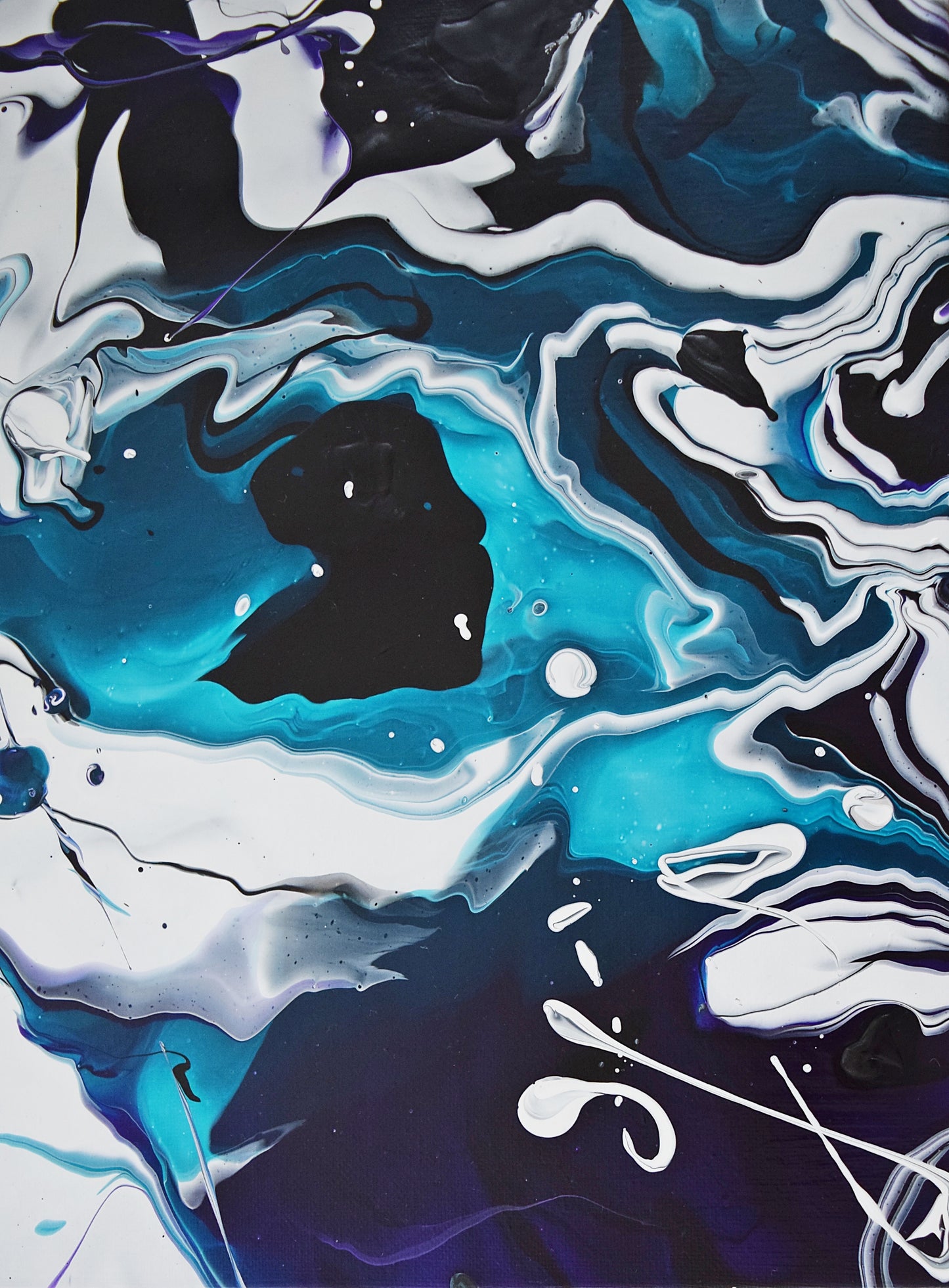 Leinwand Wandbild Acryl Arcylpouring Aryclleinwand "Ocean"