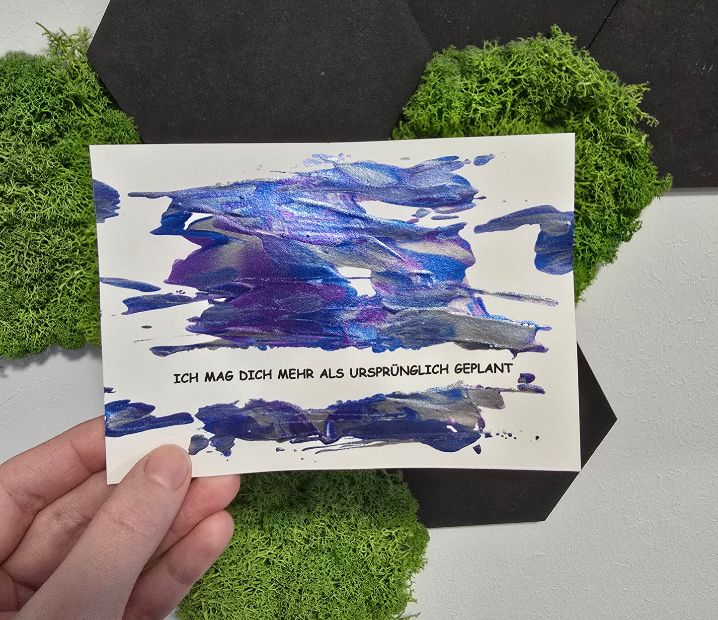 Postkarte Spruchkarte "Ich mag dich mehr als ursprünglich geplant"