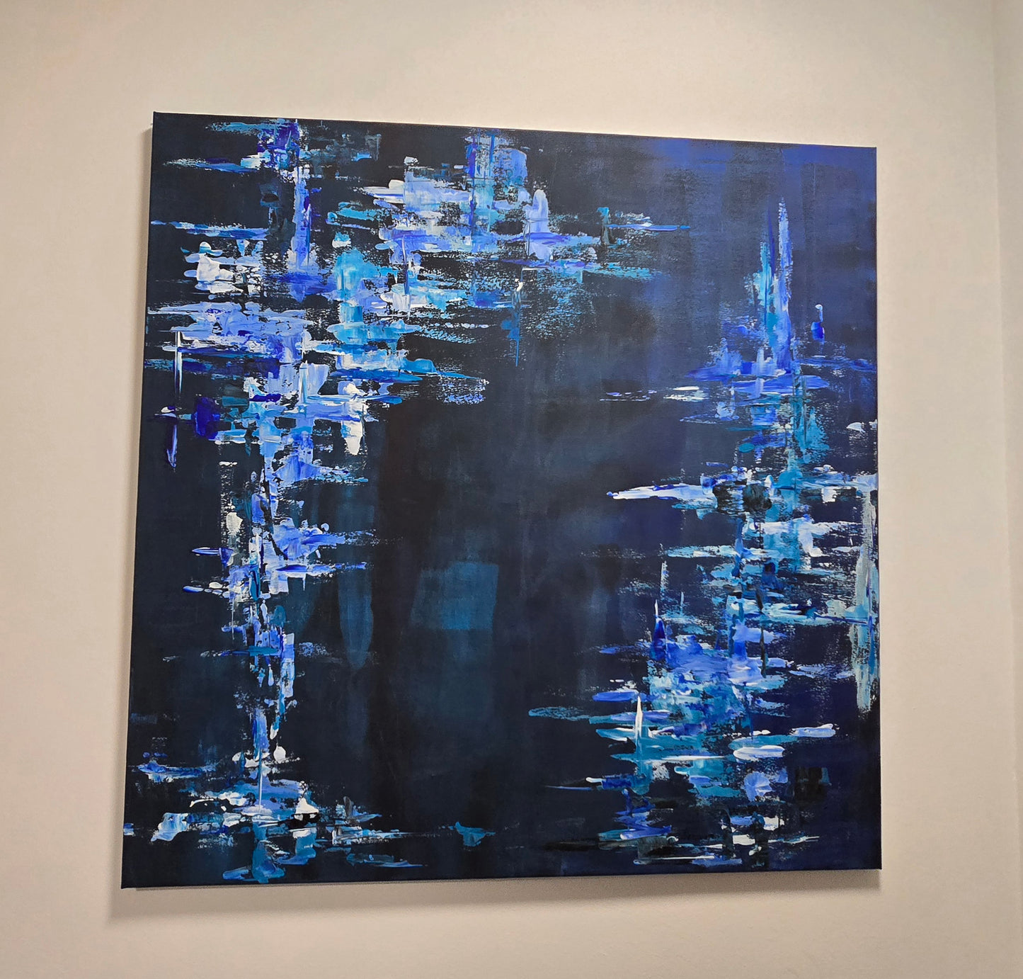 Leinwand Wandbild Acryl Aryclleinwand "blue depth"