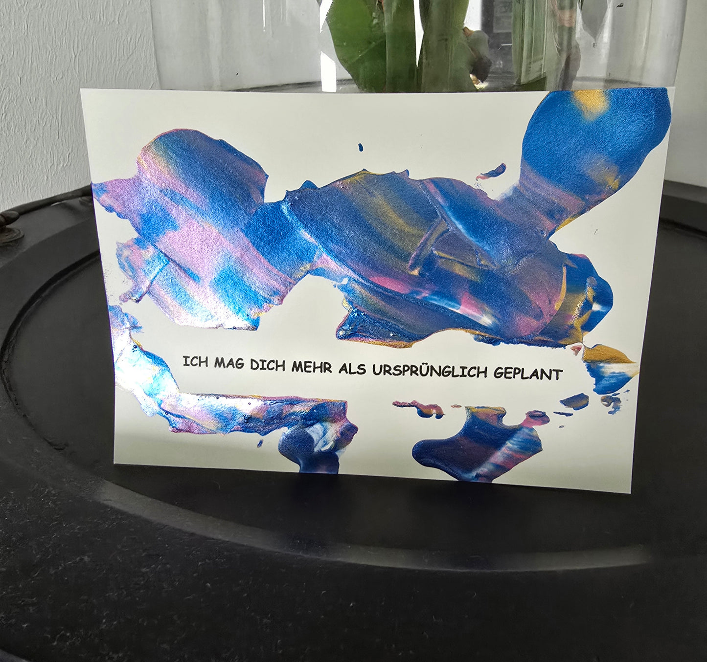 Postkarte Spruchkarte "Ich mag dich mehr als ursprünglich geplant"
