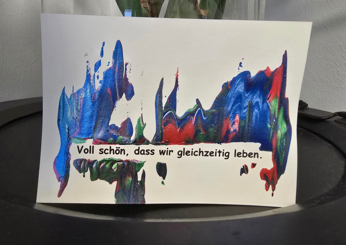 Postkarte Spruchkarte "Voll schön, dass wir gleichzeitig leben"