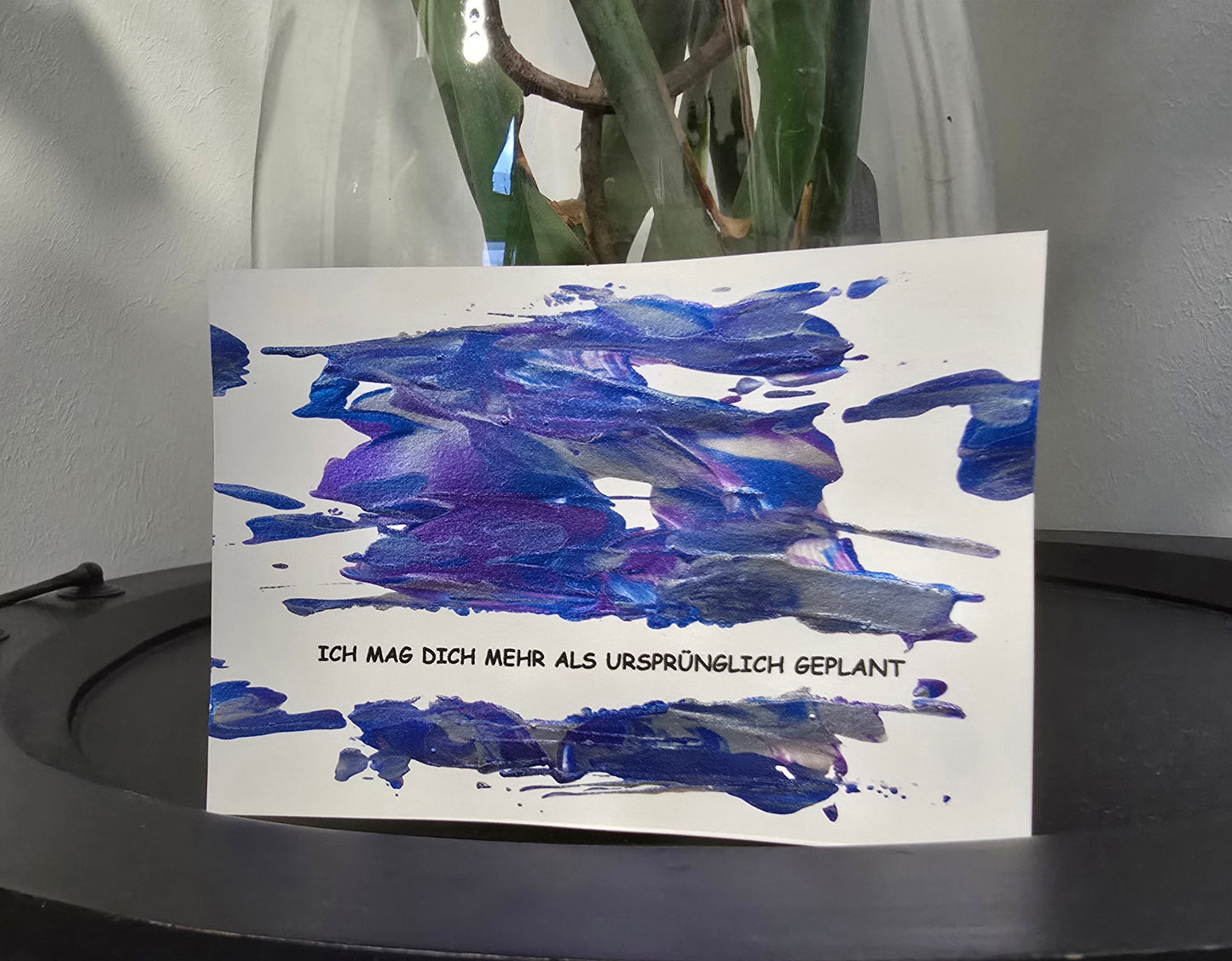 Postkarte Spruchkarte "Ich mag dich mehr als ursprünglich geplant"