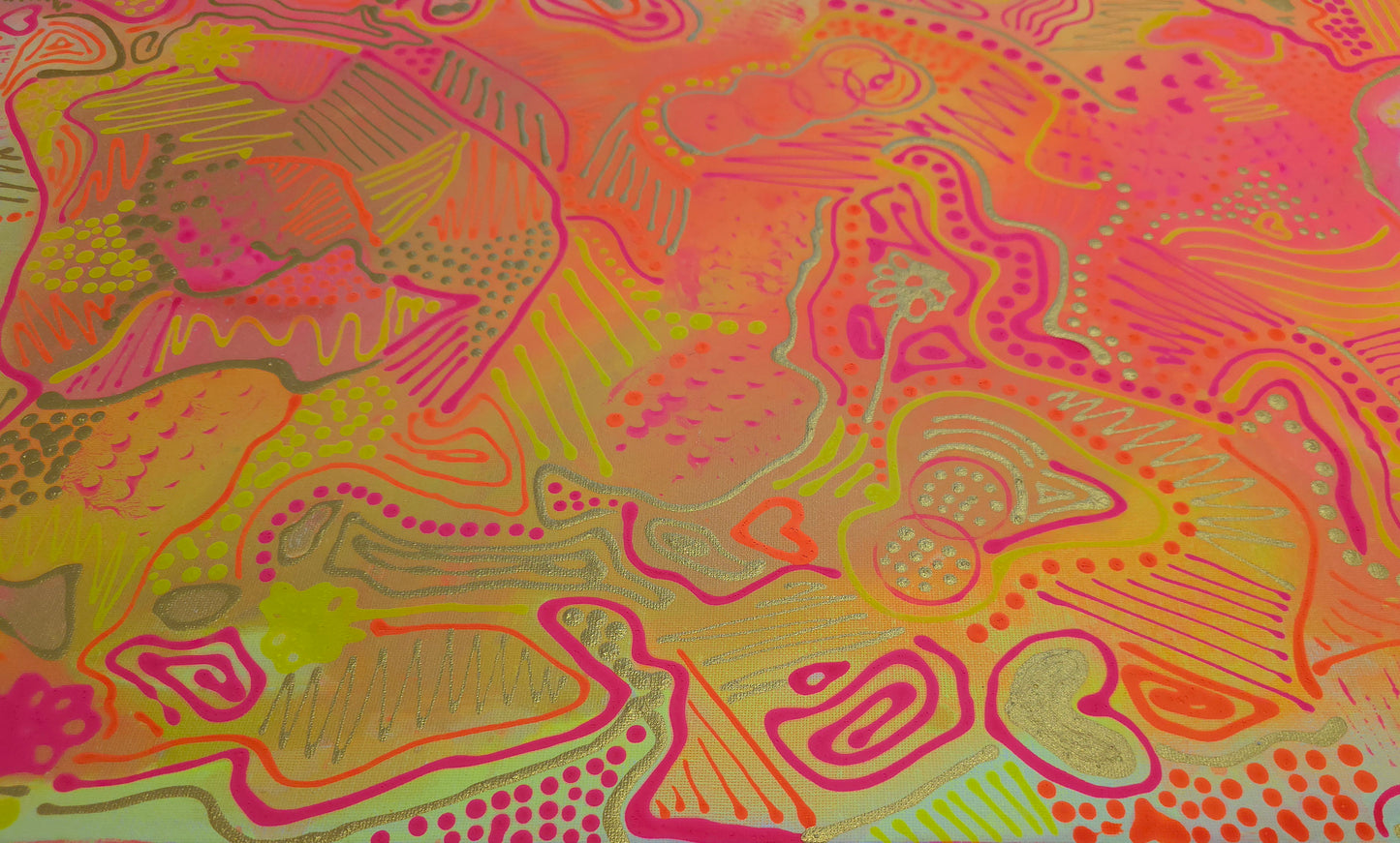 Leinwand Wandbild Acryl Aryclleinwand "Neon Wild Love"