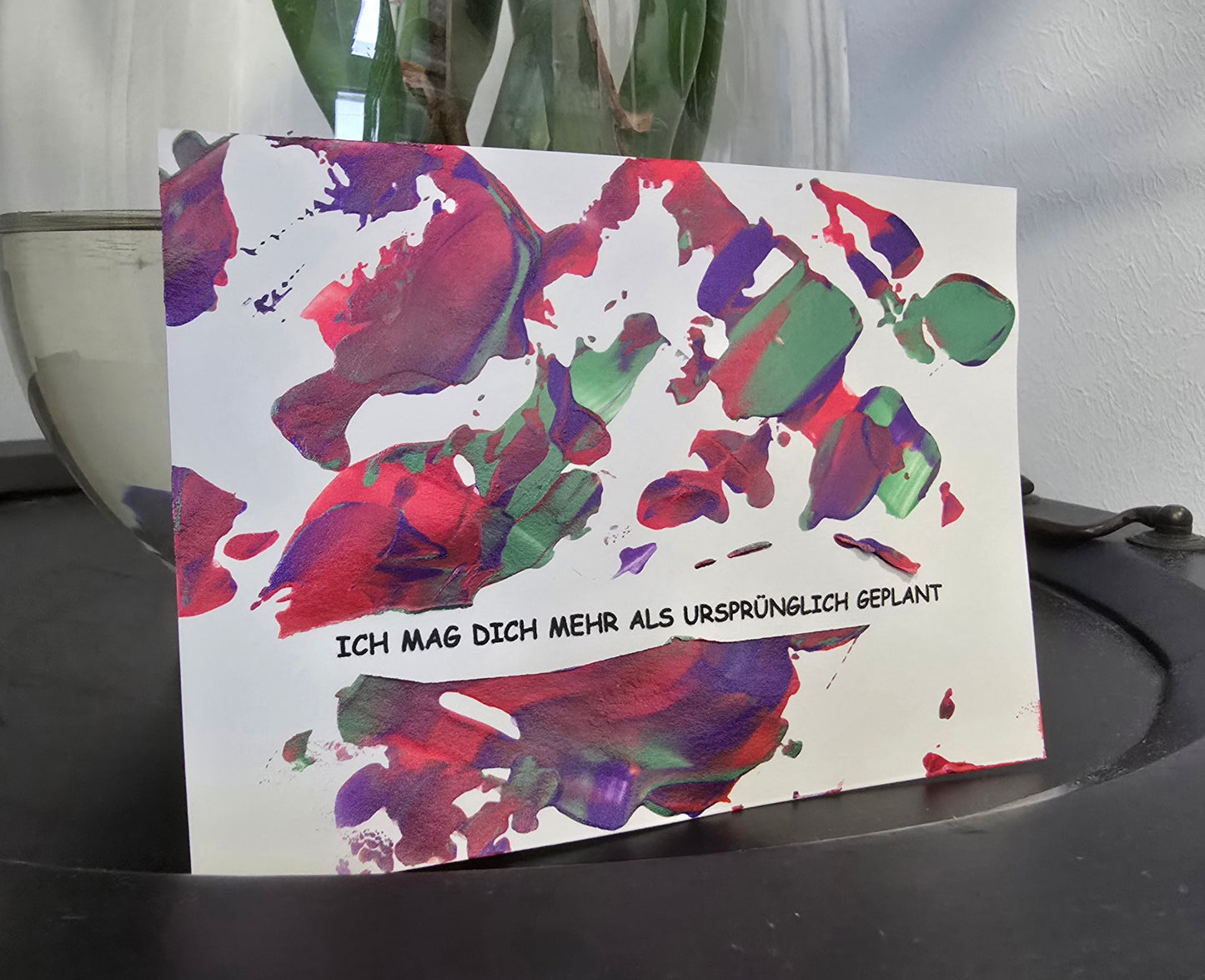 Postkarte Spruchkarte "Ich mag dich mehr als ursprünglich geplant"
