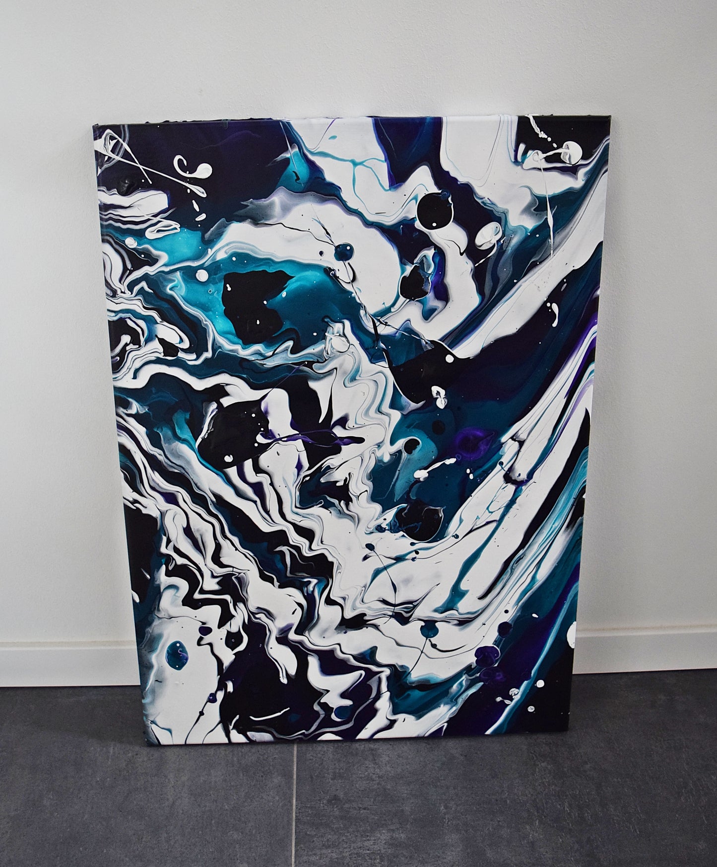 Leinwand Wandbild Acryl Arcylpouring Aryclleinwand "Ocean"