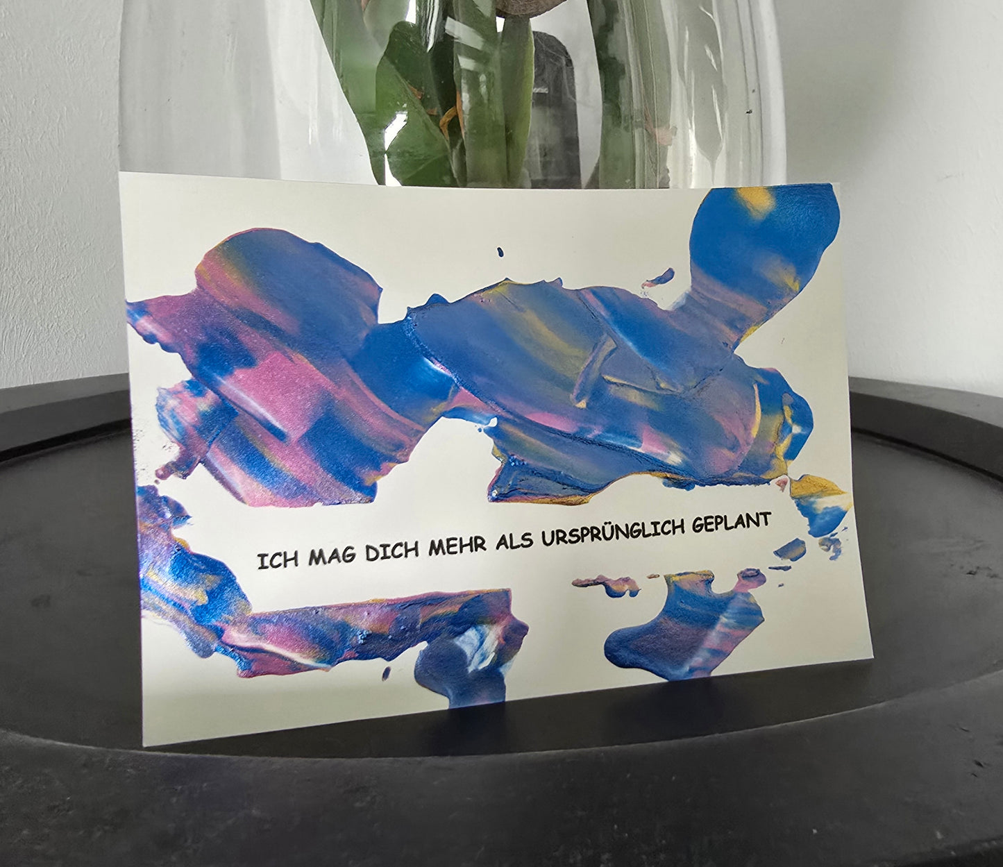 Postkarte Spruchkarte "Ich mag dich mehr als ursprünglich geplant"