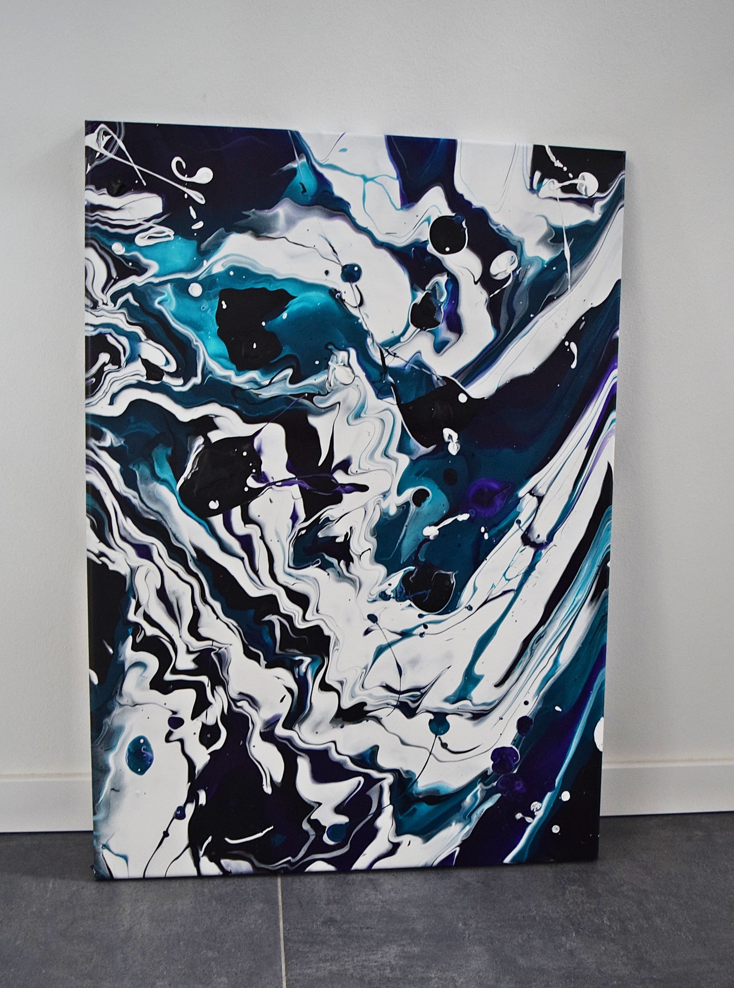 Leinwand Wandbild Acryl Arcylpouring Aryclleinwand "Ocean"