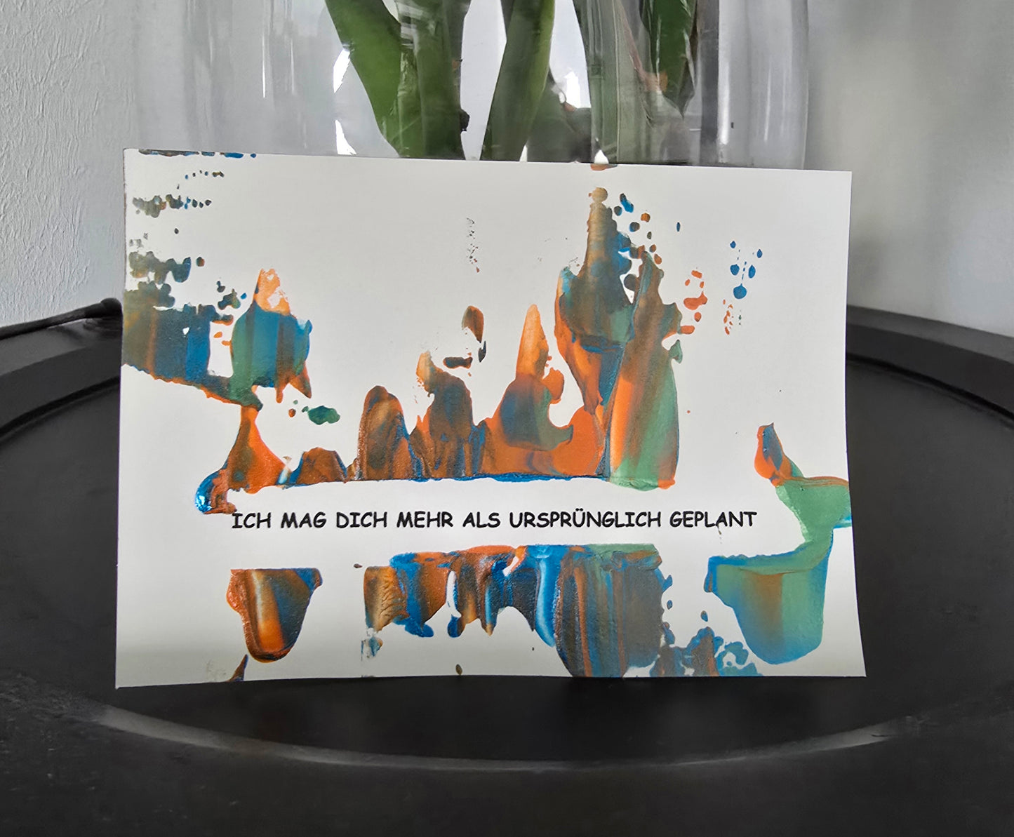 Postkarte Spruchkarte "Ich mag dich mehr als ursprünglich geplant"