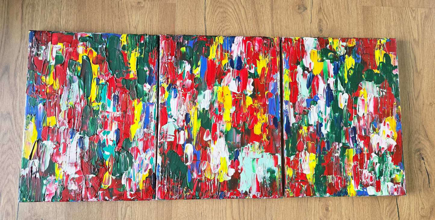 Leinwand Wandbild Acryl Arcylspachteltechnik Aryclleinwand "intensely coloured"