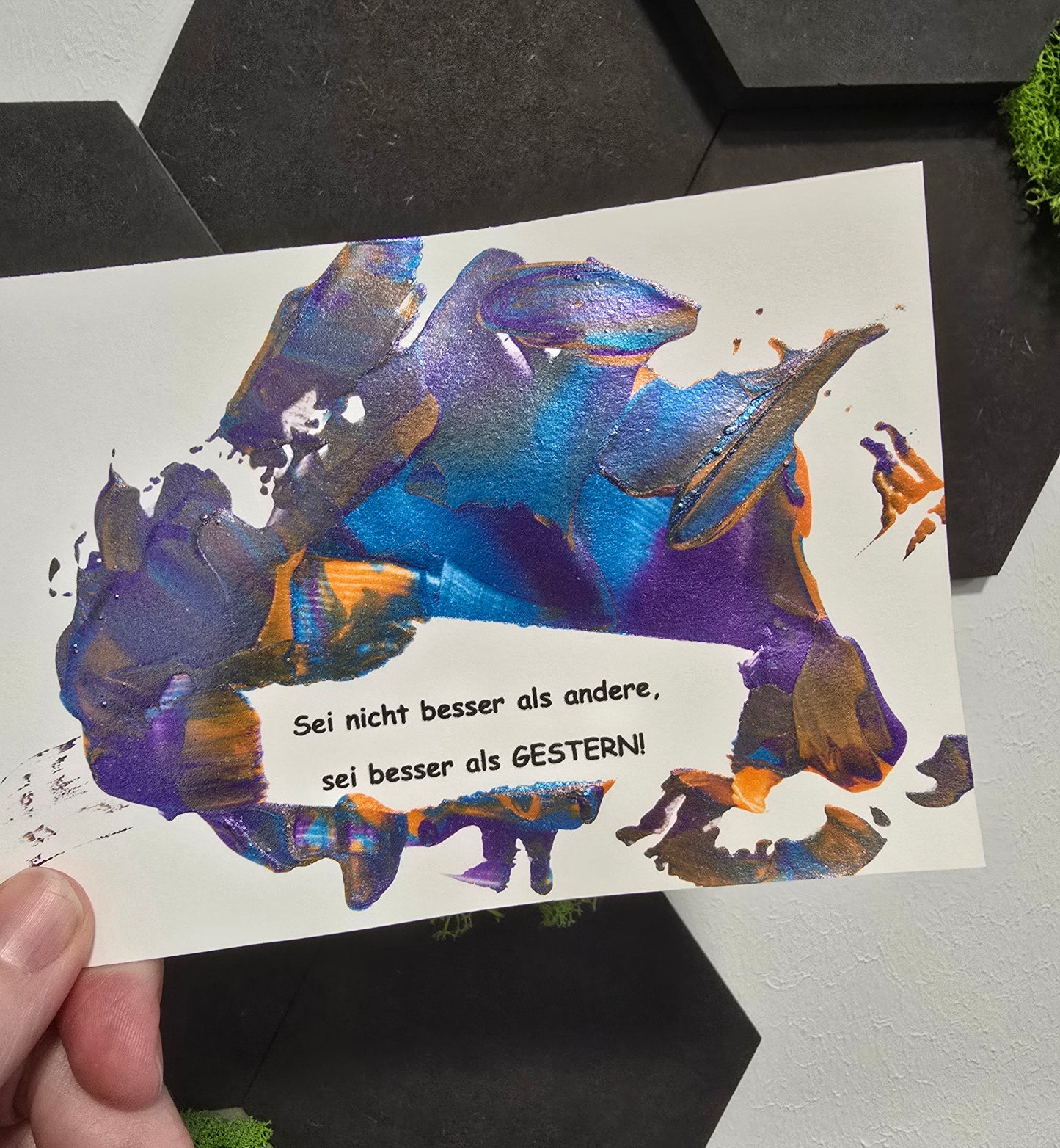 Postkarte Spruchkarte "Sei nicht besser als andere"