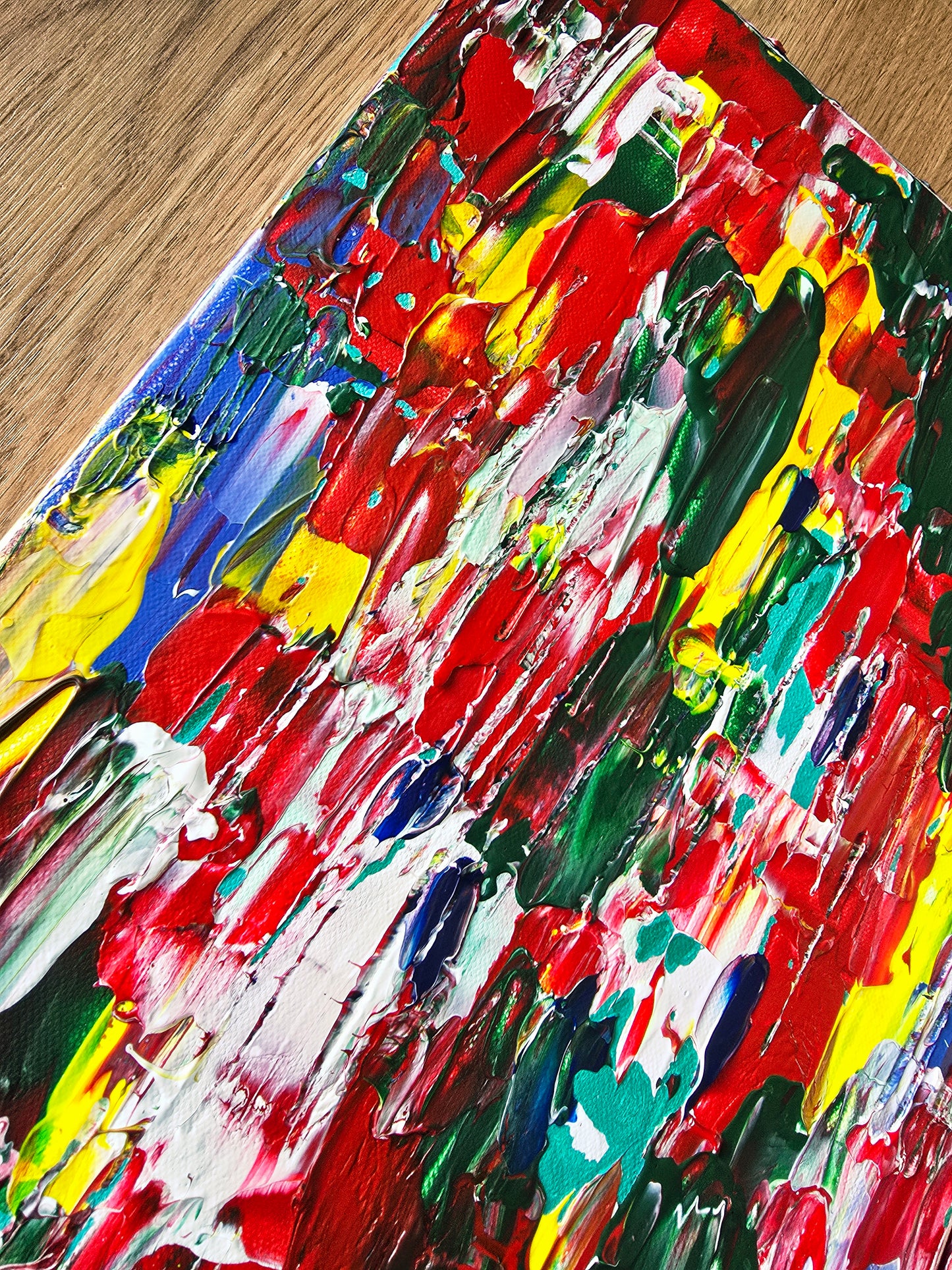 Leinwand Wandbild Acryl Arcylspachteltechnik Aryclleinwand "intensely coloured"
